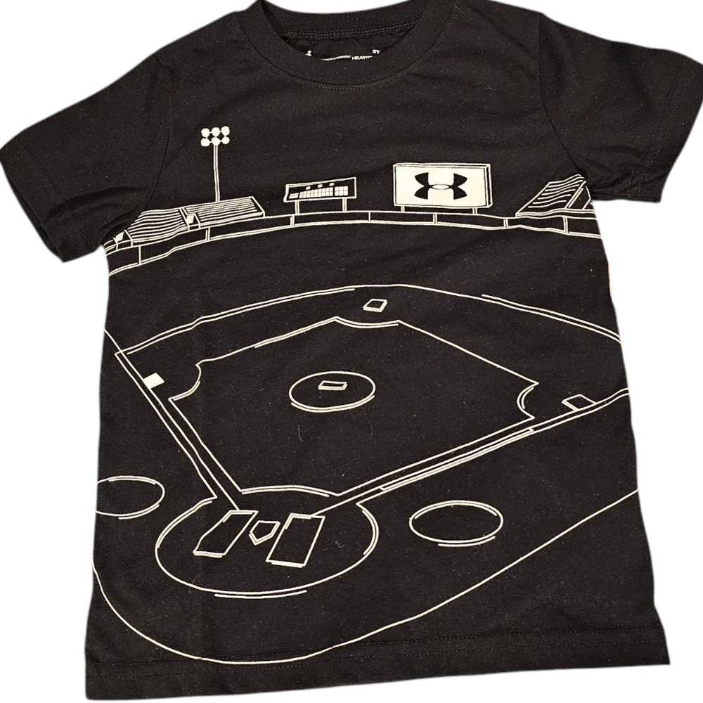 Under Armour HeatGear UA Heat Gear Short-Sleeve T-Shirt Baseball Field Size 3T